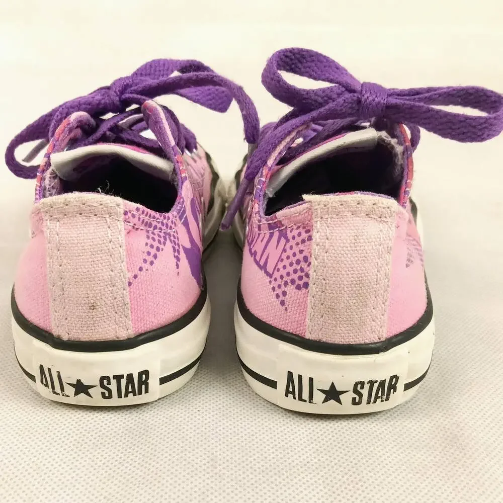 Converse Superman All Star Low Top Shoes Youths 11 Pink Purple DC Comics 336635F